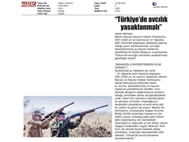 Mersin Barosu Hayvan Hakları Komisyonu: "Avcılık yasaklanmalı"