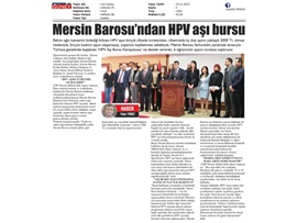 Mersin Barosu HPV Aşı Bursu Kampanyası başlattı