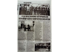 Ceza Kurumu kütüphaneleri için kitap bağışında bulunduk