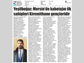 BASINDA BAROMUZ (Mersin'de Kabotaj'ın İlk Sahipleri Kiremithane Gençleridir)
