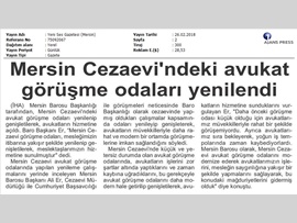 BASINDA BAROMUZ (Mersin Cezaevi'nde Avukat Görüşme Odaları Yenilendi)