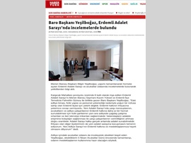 BASINDA BAROMUZ (Baro Başkanımız Erdemli Yeni Adalet Sarayı'nda İncelemelerde Bulundu)