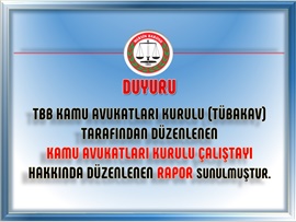 "Kamu avukatları Kurulu Çalıştayı" Hakkındaki Rapor Sunulmuştur
