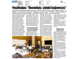 BASINDA BAROMUZ (Yeşilboğaz, "Önemliyiz, Çünkü Bağımsızız")