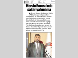 BASINDA BAROMUZ (Eskişehir'de Avukata Yapılan Saldırıya Kınama)