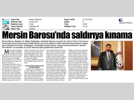 BASINDA BAROMUZ (Eskişehir'de Avukata Yapılan Saldırıya Kınama)