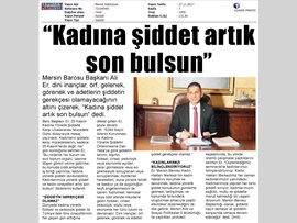 BASINDA BAROMUZ (Başkanımızın '25 Kasım Kadına Yönelik Şiddete Karşı Uluslararası Mücadele Günü’ mesajı)