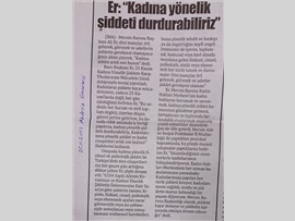BASINDA BAROMUZ (Başkanımızın '25 Kasım Kadına Yönelik Şiddete Karşı Uluslararası Mücadele Günü’ mesajı)
