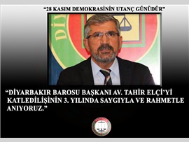 YEŞİLBOĞAZ: “AV. TAHİR ELÇİ’NİN KATLEDİLMESİ DEMOKRASİ TARİHİNİN KARA LEKESİDİR!”