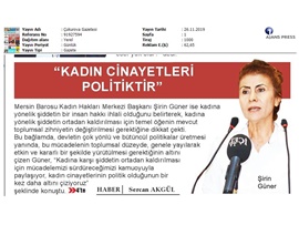 BASINDA BAROMUZ (Kadına Şiddete Karşı Uluslararası Mücadele Günü Basın Açıklaması)