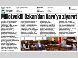 BASINDA BAROMUZ (Milletvekili Hacı Özkan'dan Baro Başkanımıza Ziyaret)