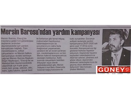 BASINDA BAROMUZ (Baromuzdan Depremzedelere Yardım Kampanyası)