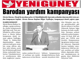 BASINDA BAROMUZ (Baromuzdan Depremzedelere Yardım Kampanyası)