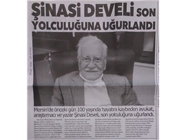BASINDA BAROMUZ (Av. Şinasi Develi Son Yolculuğuna Uğurlandı)