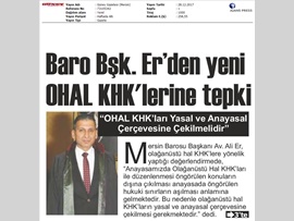 BASINDA BAROMUZ (Başkanımızın 695 ve 696 Sayılı OHAL KHK'larını Değerlendirdi)