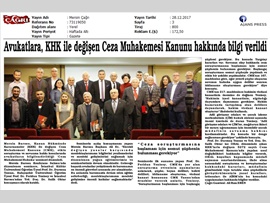 BASINDA BAROMUZ (Ceza Muhakemesi Hukuku Semineri)