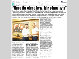 BASINDA BAROMUZ (Baro Başkanımızdan Mezitli Bld. Bşk. Neşet Tarhan'a Ziyaret)