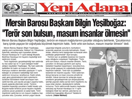 BASINDA BAROMUZ (Baro Başkanımızdan Teröre Kınama)