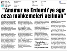 BASINDA BAROMUZ (Baro Bşk. Er: "Anamur ve Erdemli'ye Ağır Ceza Mahkemeleri Kurulmalı)