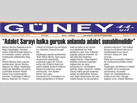 BASINDA BAROMUZ (Baro Başkanımız Erdemli Yeni Adalet Sarayı'nda İncelemelerde Bulundu)