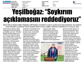 Yeşilboğaz: "Soykırım açıklamasını reddediyoruz ve kınıyoruz"