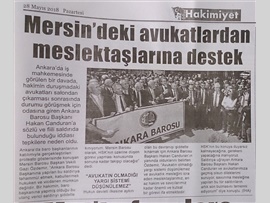 BASINDA BAROMUZ (Ankara Barosu Başkanına Yapılan Saldırı Protesto Edildi)
