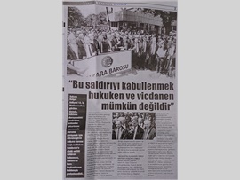 BASINDA BAROMUZ (Ankara Barosu Başkanına Yapılan Saldırı Protesto Edildi)