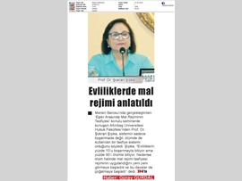 BASINDA BAROMUZ (Aile Hukuku ve Mal Rejimi Semineri Düzenlendi)