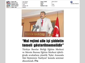 BASINDA BAROMUZ (Aile Hukuku ve Mal Rejimi Semineri Düzenlendi)