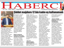 BASINDA BAROMUZ (Şiddet Mağduru 12 Bin Kadın Oy Kullanamadı)