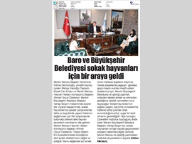 BASINDA BAROMUZ (Mersin Barosu ve Mersin Büyükşehir Belediyesi Sokak Hayvanları İçin Bir Araya Geldi)