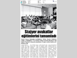 BASINDA BAROMUZ (Stj. Avukatlar TBB'deki Eğitimini Tamamladı)