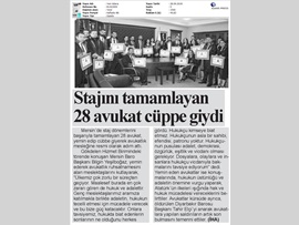 BASINDA BAROMUZ (28 Avukat Cübbe Giyip Ruhsat Aldı)