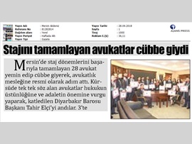 BASINDA BAROMUZ (28 Avukat Cübbe Giyip Ruhsat Aldı)