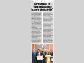 BASINDA BAROMUZ (Yemin Töreni-"Tüm İmkanlarımızı Hizmete Dönüştürdük")