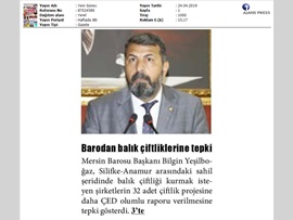 BASINDA BAROMUZ (Balık Çiftliklerine Tepki)