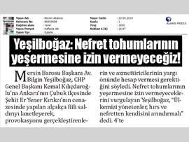 BASINDA BAROMUZ ("Nefret Tohumlarının Yeşermesine İzin Vermeyeceğiz")