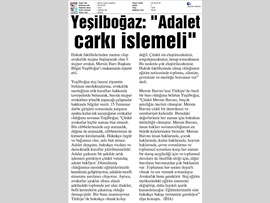 BASINDA BAROMUZ (Baro Başkanı Bilgin Yeşilboğaz: "Adalet Çarkı Dönmeli)