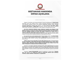 Barolar ortak açıklama yaptı: "Gezi davasında verilen mahkumiyet kararları hukuka aykırıdır"