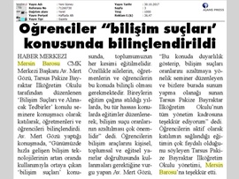 BASINDA BAROMUZ (Öğrenciler Bilişim Suçları Konusunda Bilinçlendirildi) 30.10.2017