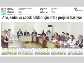 BASINDA BAROMUZ (Mersin Barosu ile Aile ve Sosyal Politikalar Bakanlığı Mersin İl Müdürlüğü Arasında Ortak Çalışmalar Başlıyor.) 26.10.2017
