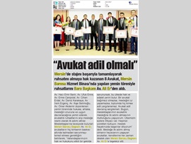 BASINDA BAROMUZ (Yemin Töreni- Av. Ali Er, "Avukat Adil Olmalı" )