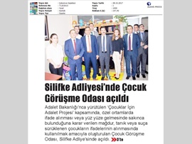 BASINDA BAROMUZ (Silifke Adliyesi'nde Çocuk Görüşme Odası Açıldı) 27.10.2017