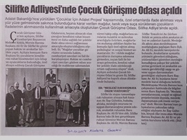 BASINDA BAROMUZ (Silifke Adliyesi'nde Çocuk Görüşme Odası Açıldı) 27.10.2017