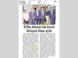 BASINDA BAROMUZ (Silifke Adliyesi'nde Çocuk Görüşme Odası Açıldı) 27.10.2017