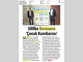 BASINDA BAROMUZ (Silifke Baro Temsilciliğimize Çocuk Kumbarası Konuldu)