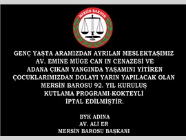 KURULUŞ YIL DÖNÜMÜ KOKTEYLİ İPTAL EDİLMİŞTİR.