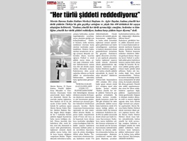 BASINDA BAROMUZ (Kadın Hakları Merkezimizin, Kadına Yönelik Şiddet Hakkında Basın Açıklaması)