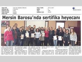 BASINDA BAROMUZ (Sertifika Töreni-Arabuluculuk 1. Grup ve Bilirkişilik 5. Grup)