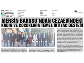 Cezaevindeki kadın ve çocuklara temel ihtiyaç desteği verildi
